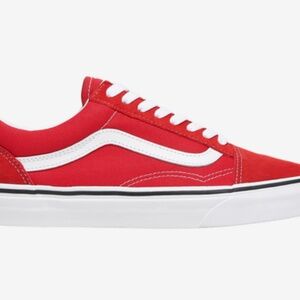 Vans Women's Red Canvas Sneakers